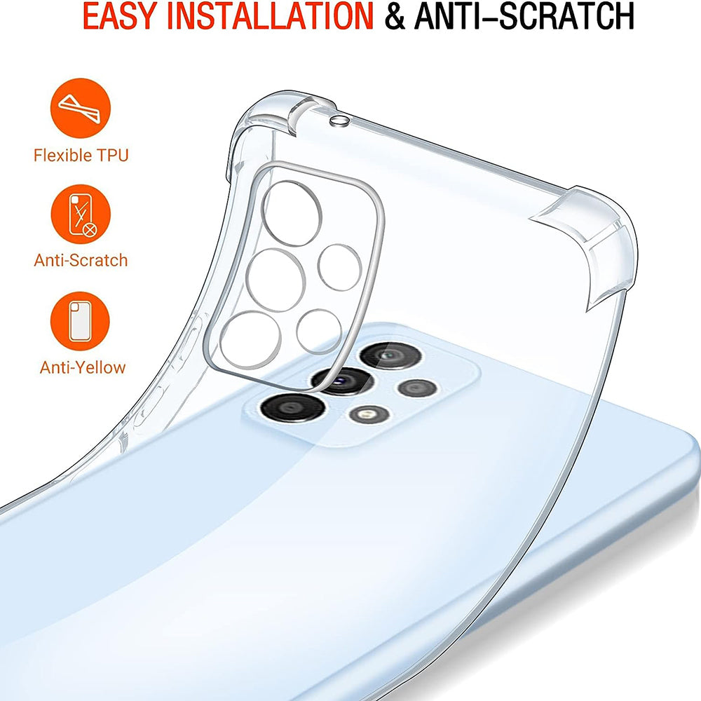 Husa de protectie Techsuit Shockproof Clear Silicone compatibil cu Samsung Galaxy A53 5G, Transparent