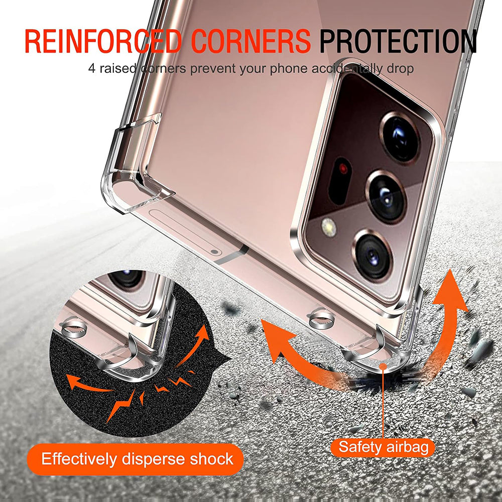 Husa de protectie Techsuit Shockproof Clear Silicone compatibil cu Samsung Galaxy Note 20 Ultra 4G / Note 20 Ultra 5G, Transparent