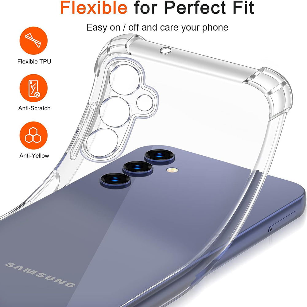 Husa de protectie Techsuit Shockproof Clear Silicone compatibil cu Samsung Galaxy A14 4G / A14 5G, Transparent