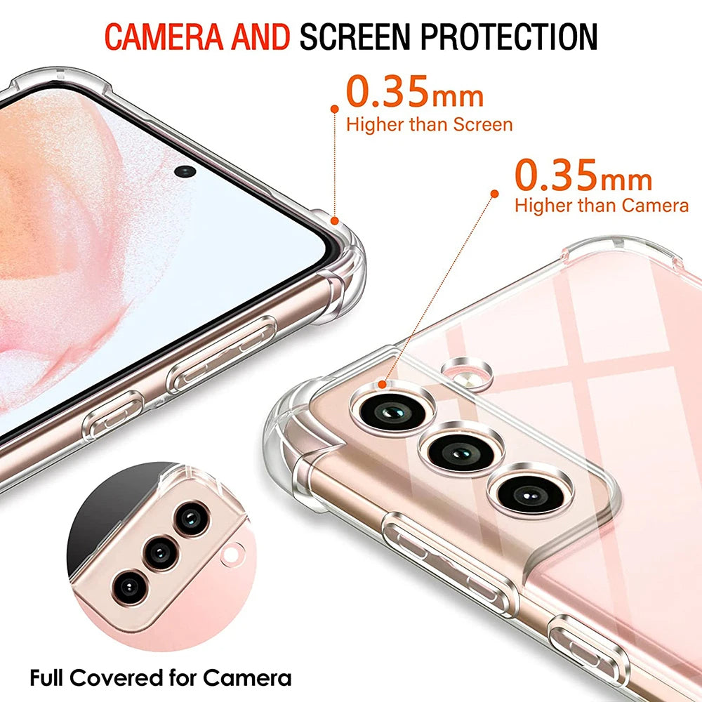 Husa de protectie Techsuit Shockproof Clear Silicone compatibil cu Samsung Galaxy S20 Plus 4G / S20 Plus 5G, Transparent