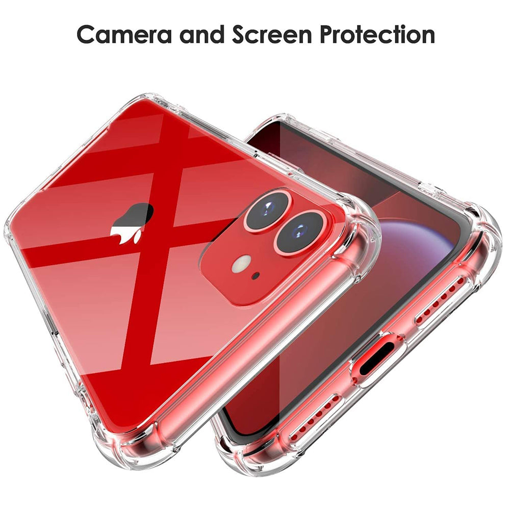 Husa de protectie Techsuit Shockproof Clear Silicone compatibil cu iPhone 12, Transparent