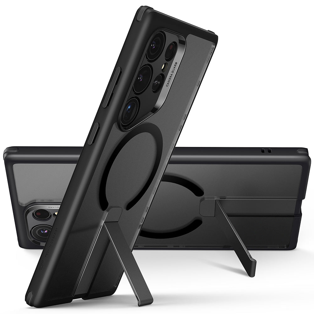 ESR Husa de protectie ESR Boost Flickstand HaloLock compatibil cu Samsung Galaxy S24 Ultra, Negru Mat – imagine 2