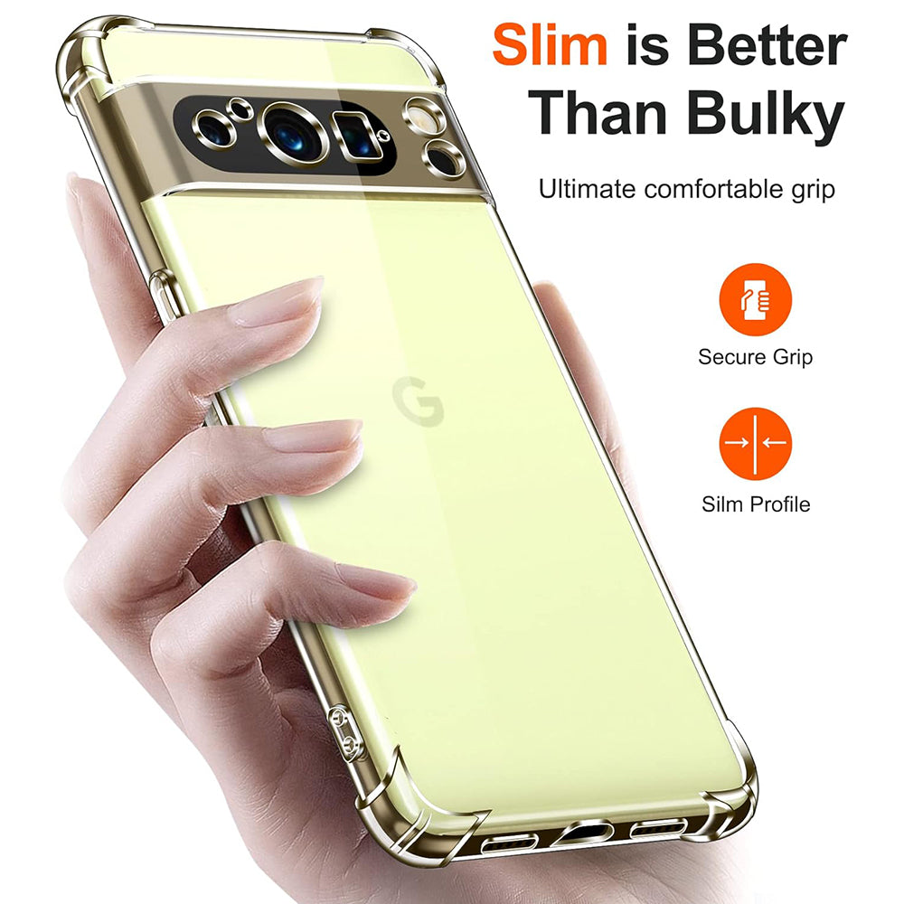 Husa de protectie Techsuit Shockproof Clear Silicone compatibil cu Google Pixel 8 Pro, Transparent
