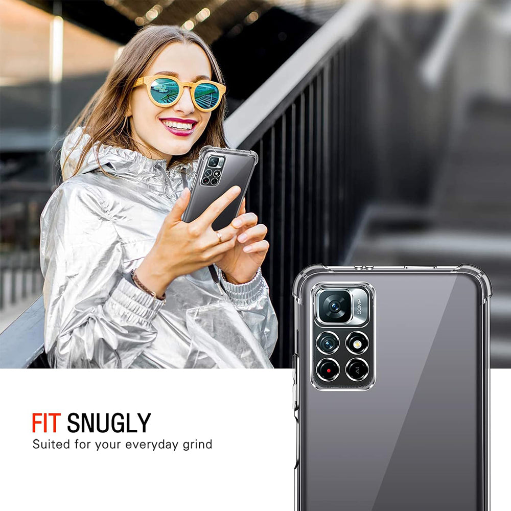 Husa de protectie Techsuit Shockproof Clear Silicone compatibil cu Xiaomi Redmi Note 11 / Note 11S, Transparent