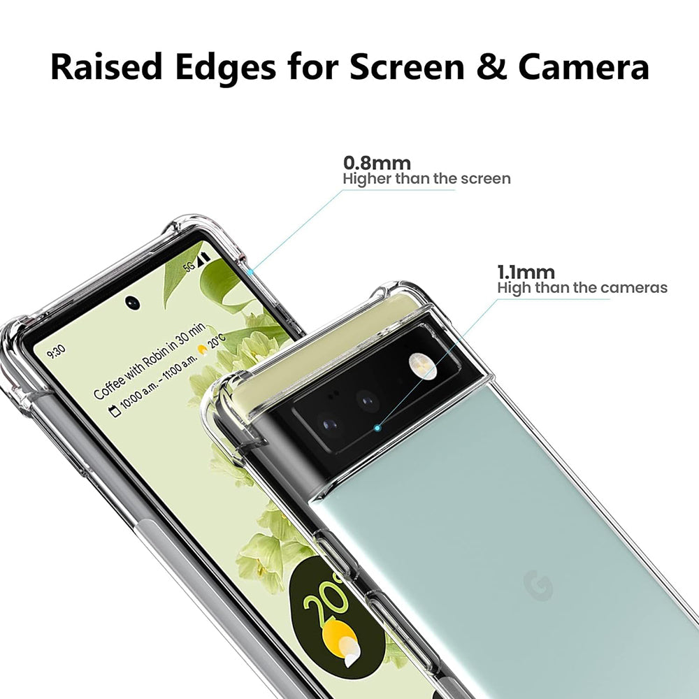 Husa de protectie Techsuit Shockproof Clear Silicone compatibil cu Google Pixel 6, Transparent