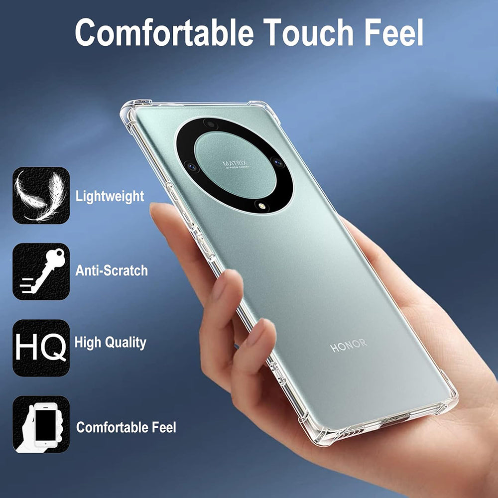 Husa de protectie Techsuit Shockproof Clear Silicone compatibil cu Honor Magic5 Lite, Transparent