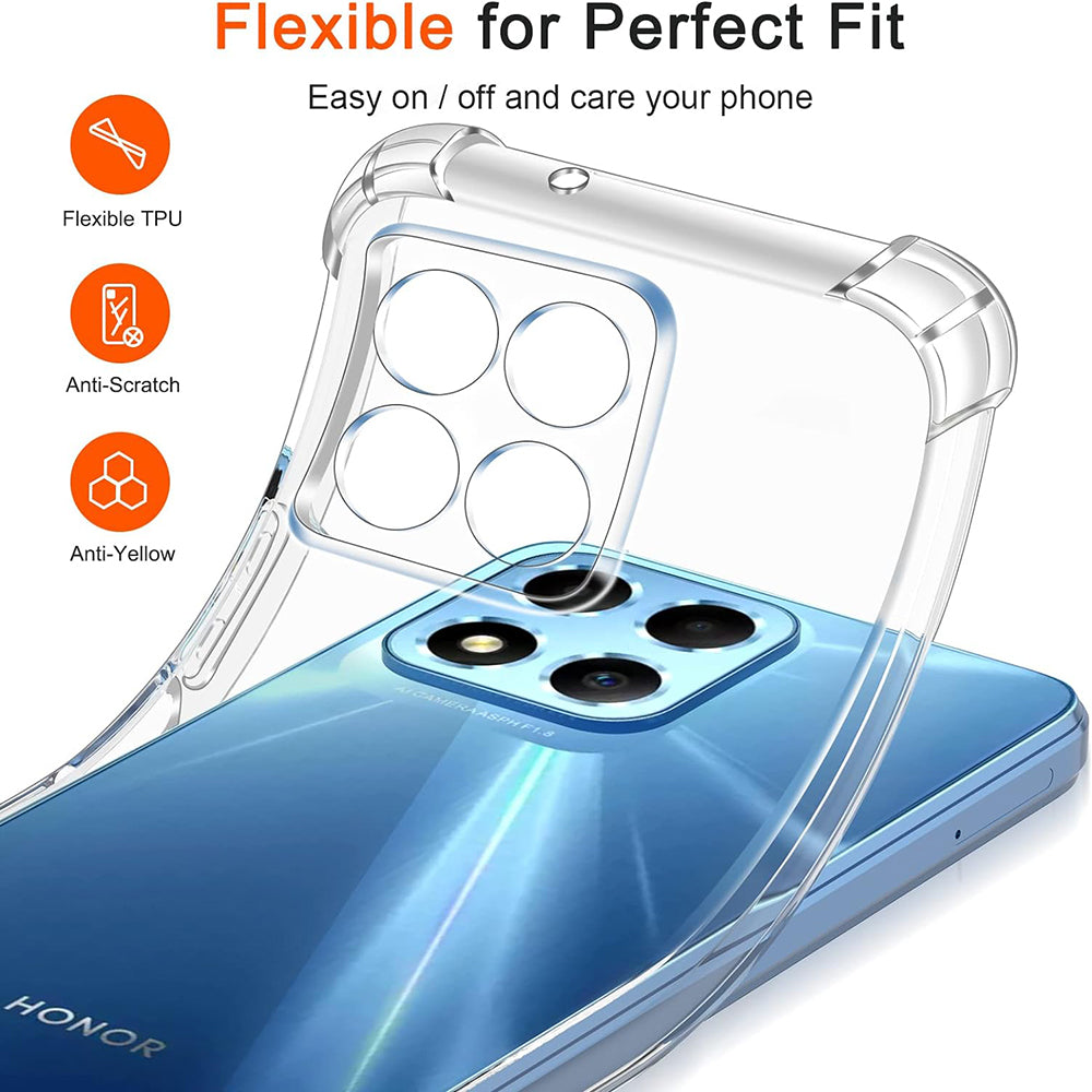 Husa de protectie Techsuit Shockproof Clear Silicone compatibil cu Honor X6 / X8 5G / 70 Lite, Transparent