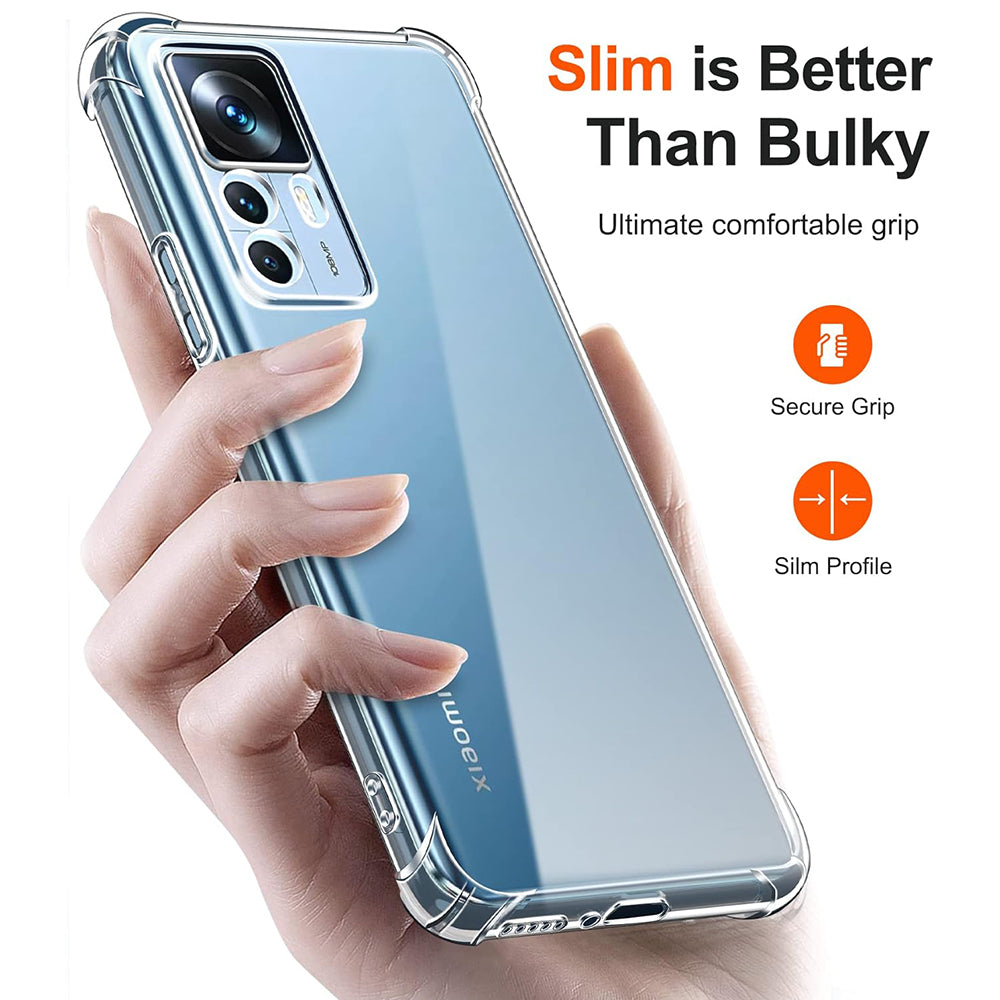 Husa de protectie Techsuit Shockproof Clear Silicone compatibil cu Xiaomi 12T / 12T Pro, Transparent