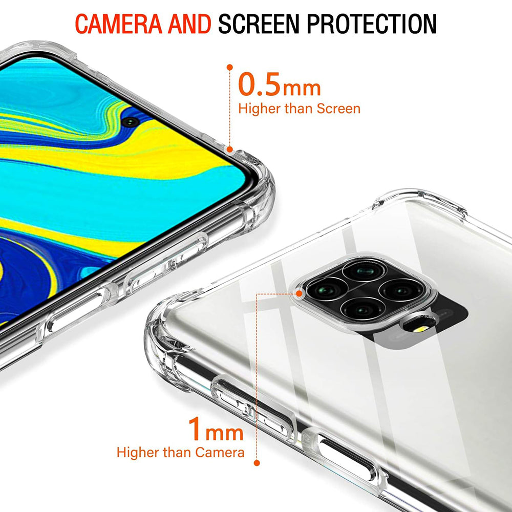 Husa de protectie Techsuit Shockproof Clear Silicone compatibil cu Xiaomi Redmi Note 9S / Note 9 Pro / Note 9 Pro Max, Transparent