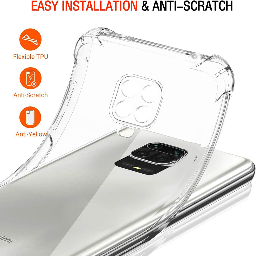 Husa de protectie Techsuit Shockproof Clear Silicone compatibil cu Xiaomi Redmi Note 9S / Note 9 Pro / Note 9 Pro Max, Transparent