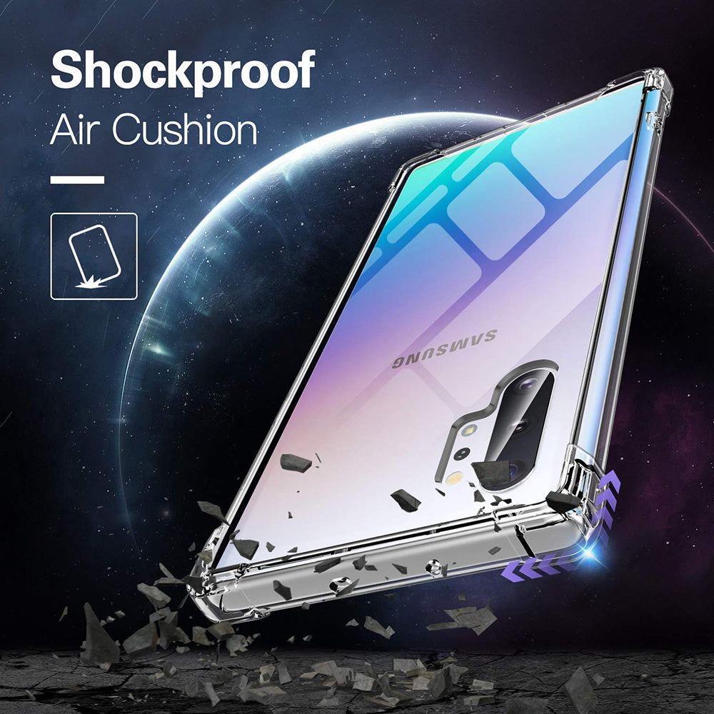 Husa de protectie Techsuit Shockproof Clear Silicone compatibil cu Samsung Galaxy Note 10 Plus 4G / Note 10 Plus 5G, Transparent