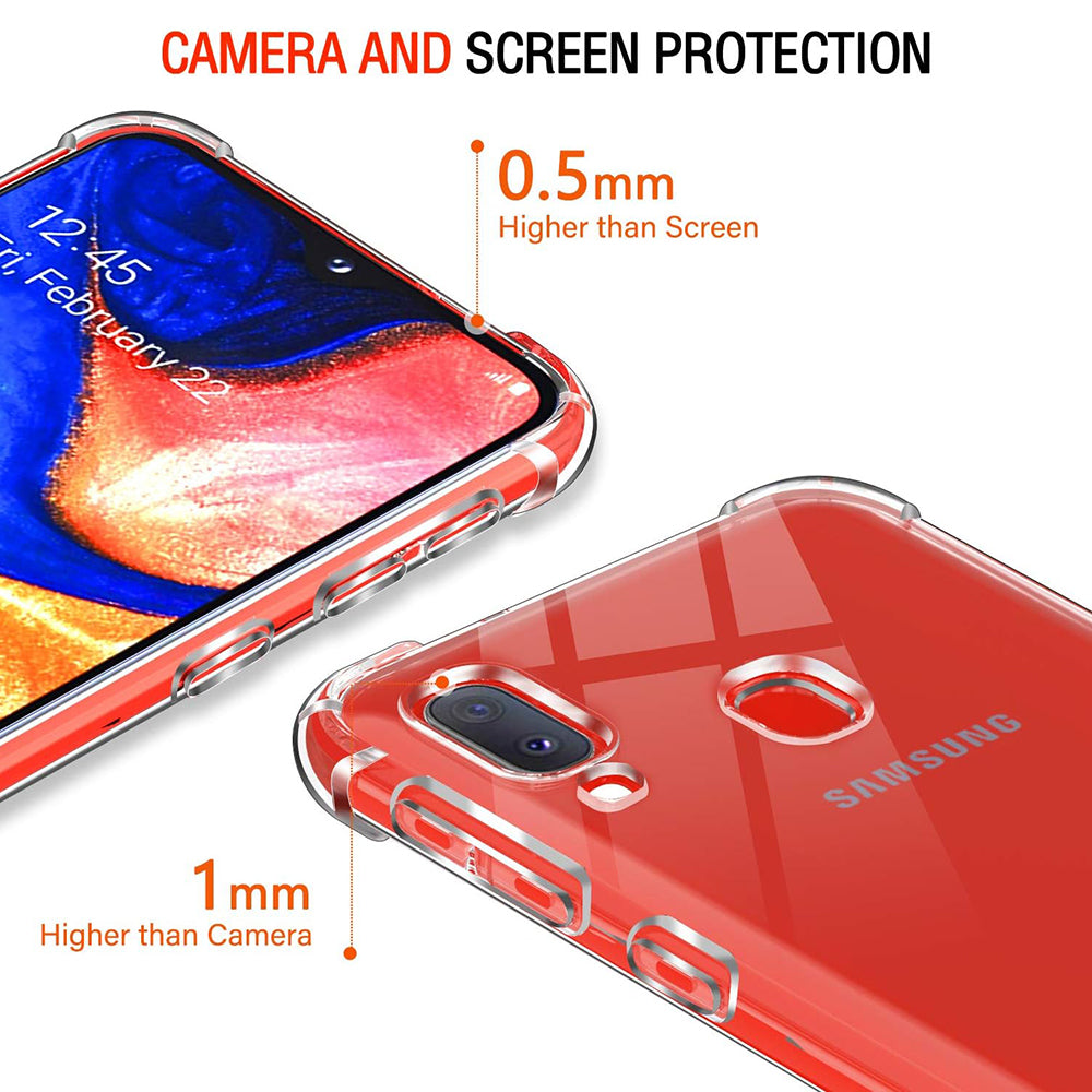 Husa de protectie Techsuit Shockproof Clear Silicone compatibil cu Samsung Galaxy A20e, Transparent