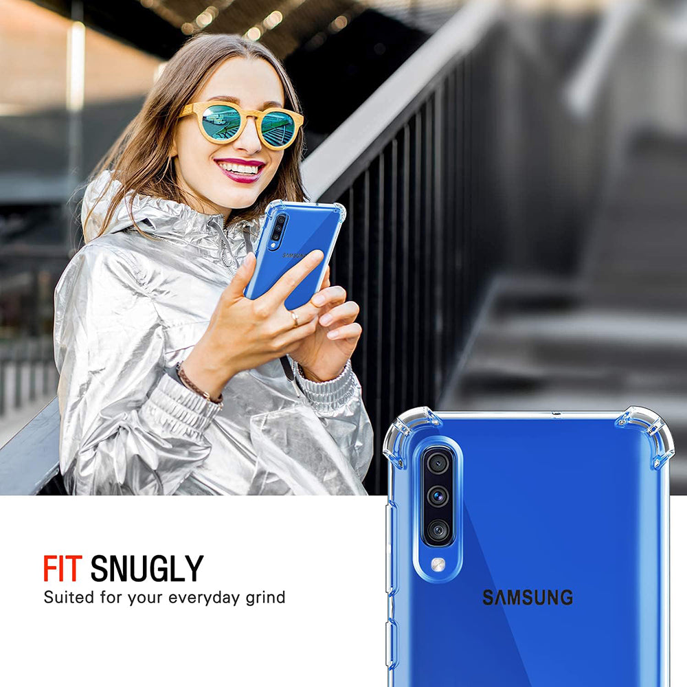 Husa de protectie Techsuit Shockproof Clear Silicone compatibil cu Samsung Galaxy A30s / A50 / A50s, Transparent