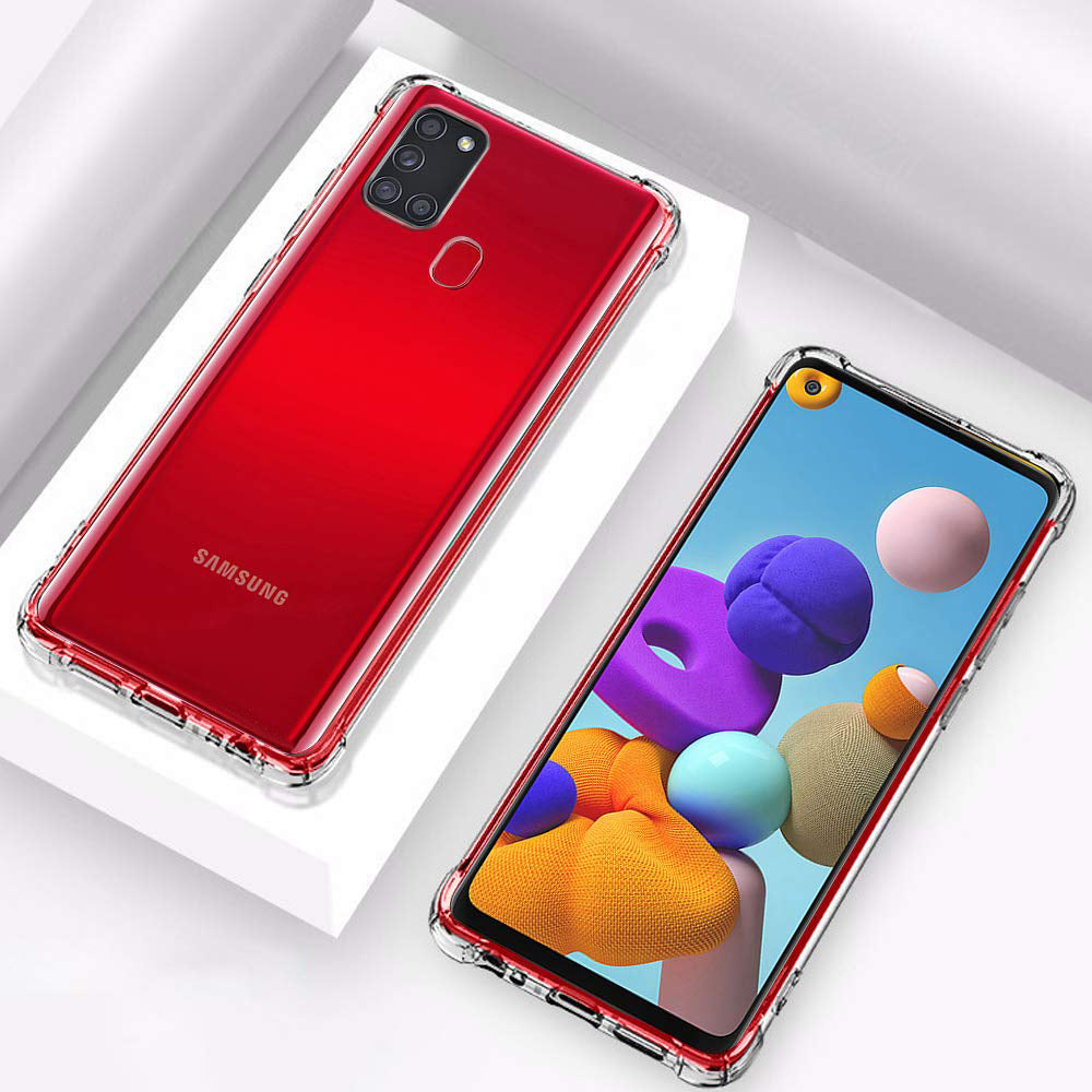 Husa de protectie Techsuit Shockproof Clear Silicone compatibil cu Samsung Galaxy A21s, Transparent