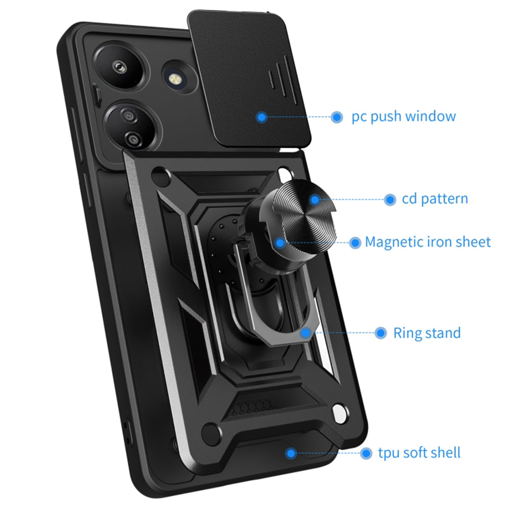 Husa de protectie Techsuit CamShield Series compatibil cu Xiaomi Redmi 13C 4G / Poco C65, Negru