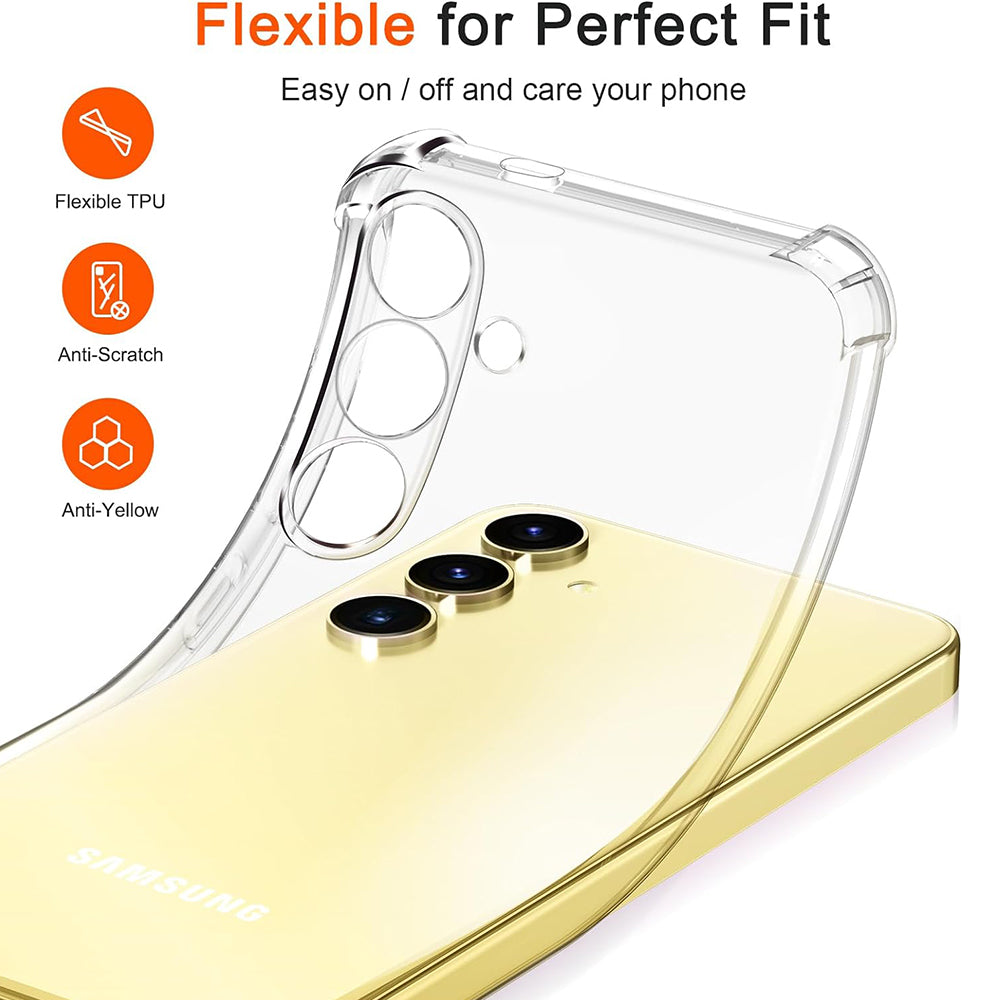 Husa de protectie Techsuit Shockproof Clear Silicone compatibil cu Samsung Galaxy S24, Transparent