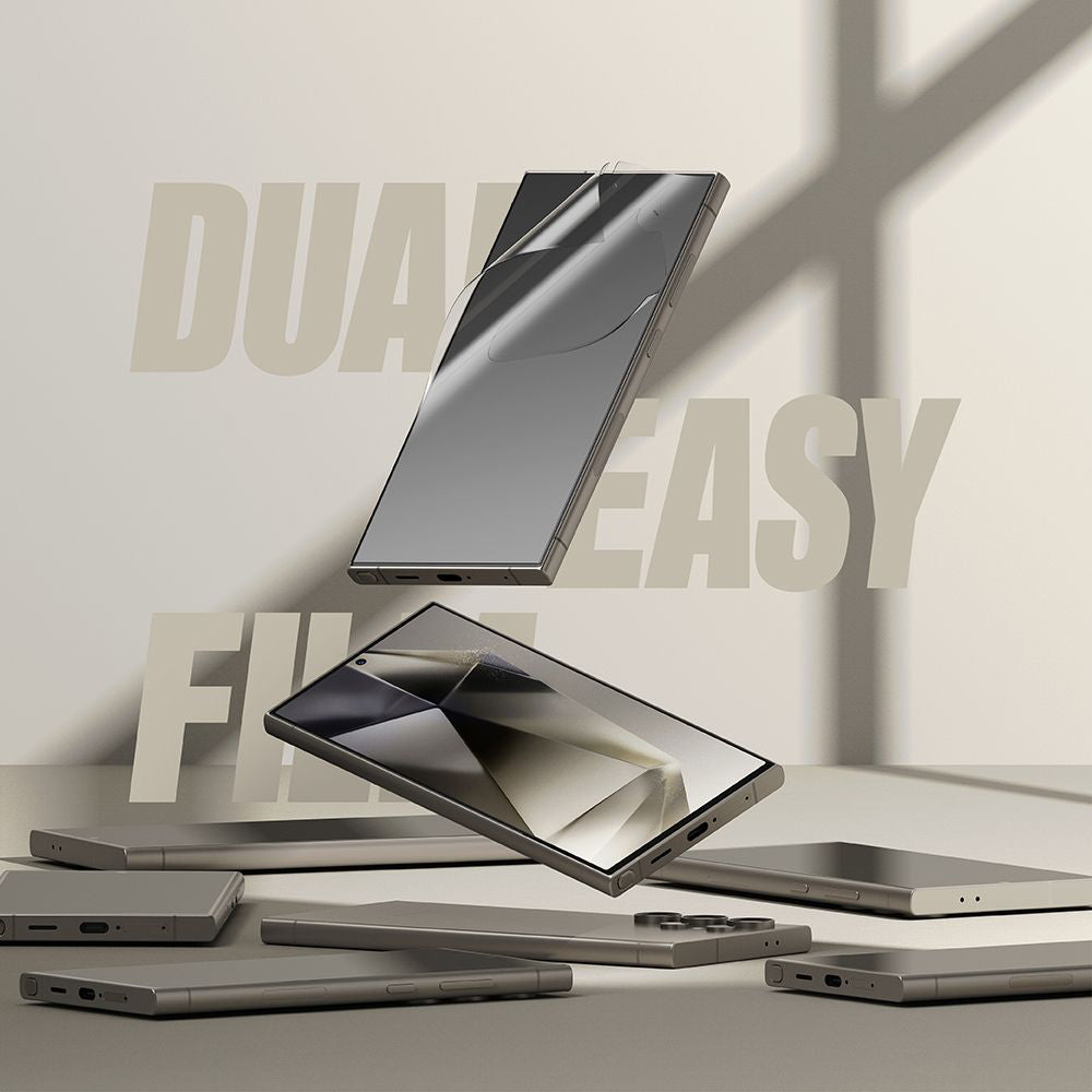Folie de protectie Ringke Dual Easy Full (set de 2) compatibil cu Samsung Galaxy S24 Ultra, Transparent