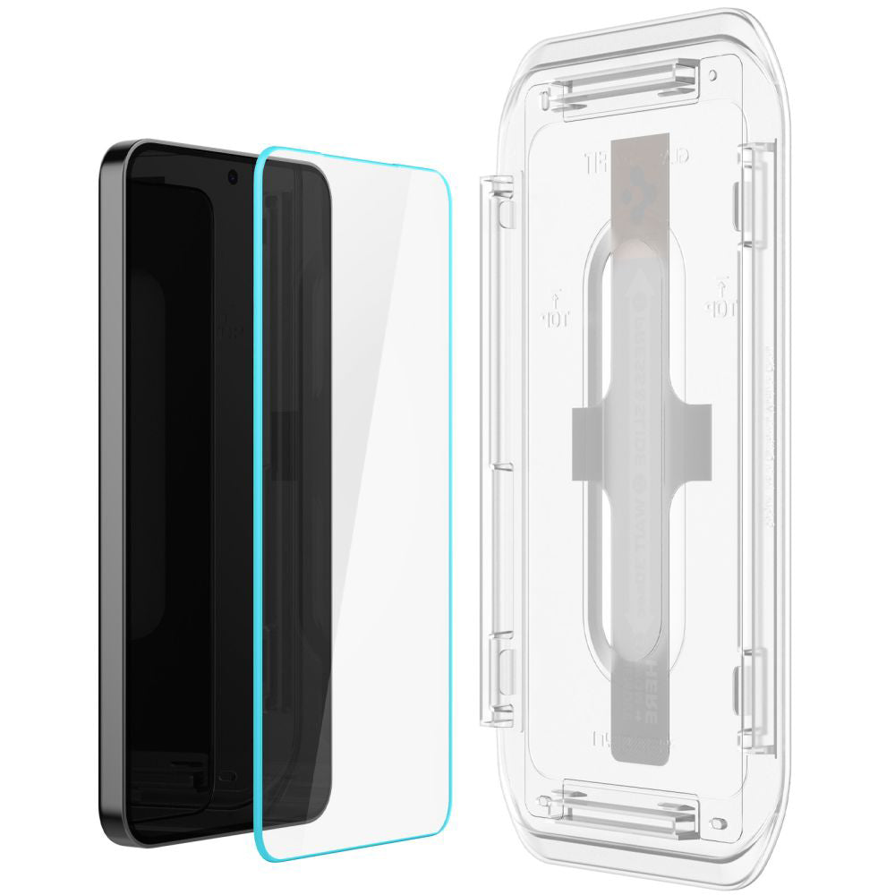 Folie de protectie Spigen (set de 2) Glas.tR EZ-FIT (AGL07440) compatibil cu Samsung Galaxy S24 / S25, Transparent