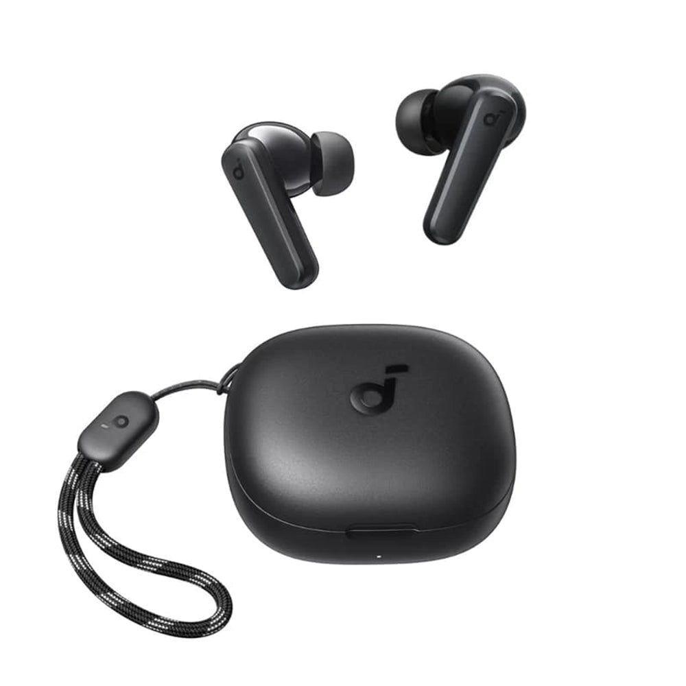 Casti Anker R50i (A3949G11), with Charging Case, Extra-bass, AI-Enhanced Calls, Negru