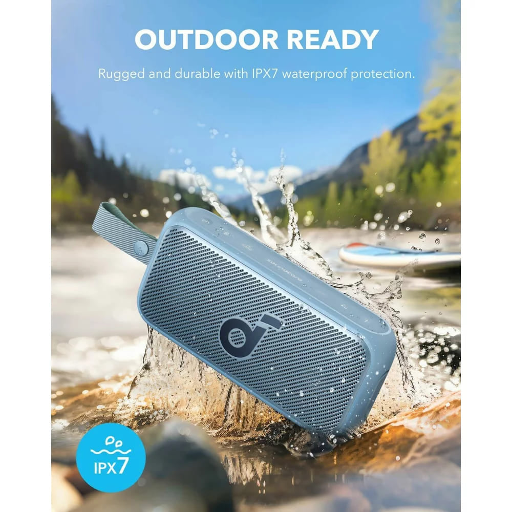 Casti Anker Wireless Speaker SoundCore Motion 300 (A3135031), Hi-Res, BassUp, SmartTune, IPX7, 30W, Frost Blue