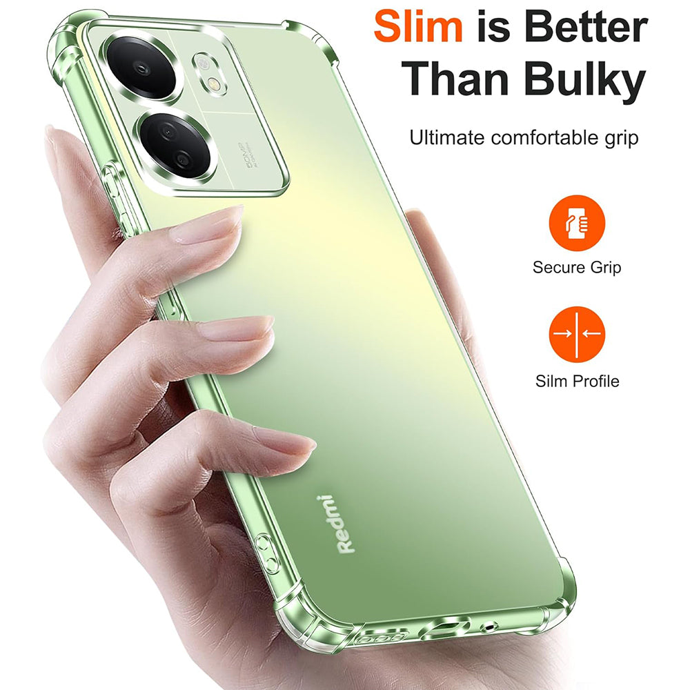 Husa de protectie Techsuit Shockproof Clear Silicone compatibil cu Xiaomi Redmi 13C 4G / Poco C65, Transparent