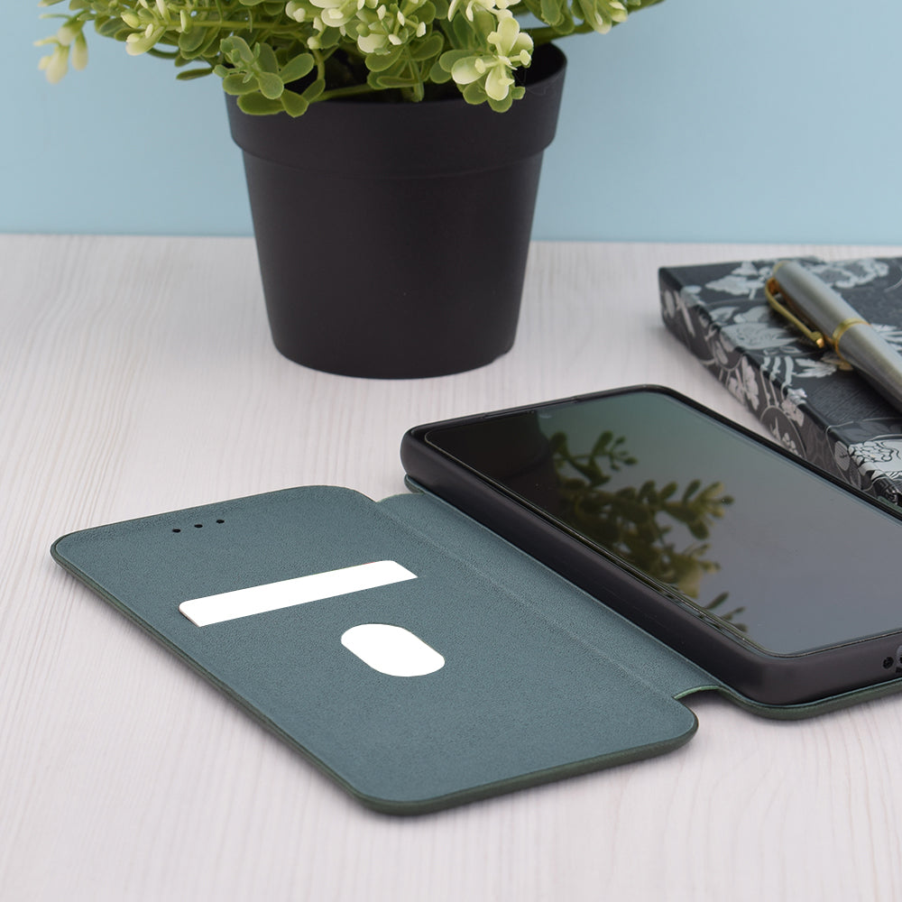 Husa de protectie Techsuit Safe Wallet Plus compatibil cu Realme C67 4G, Verde