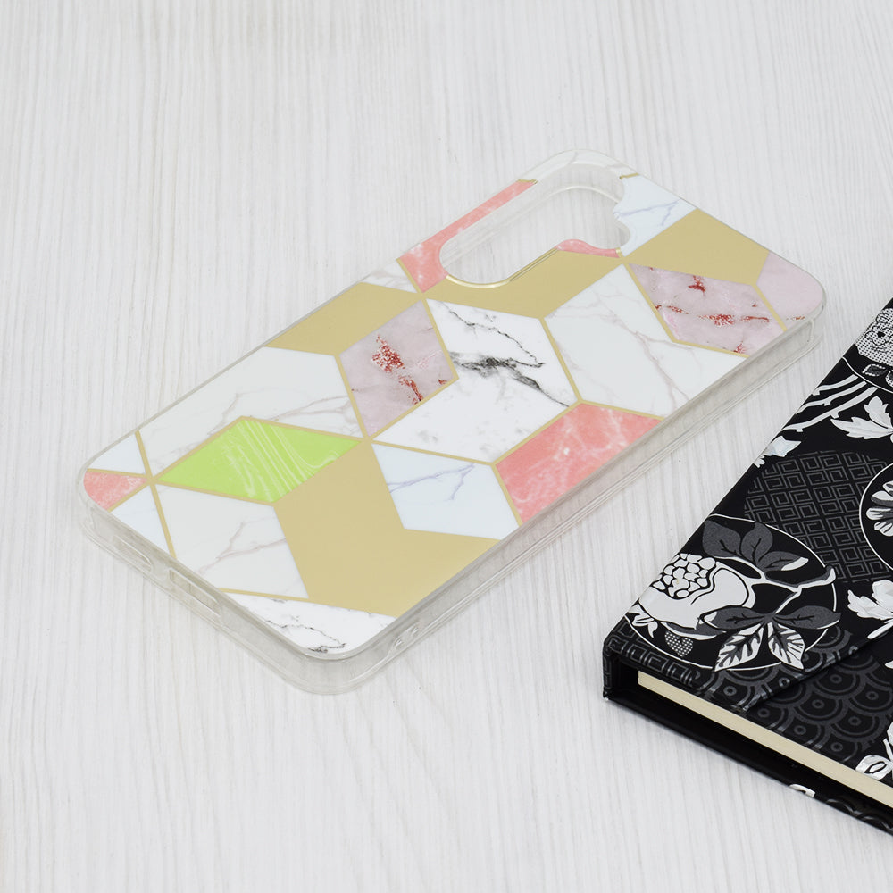 Husa de protectie Techsuit Marble Series compatibil cu Samsung Galaxy S24 Plus, Mov Hex