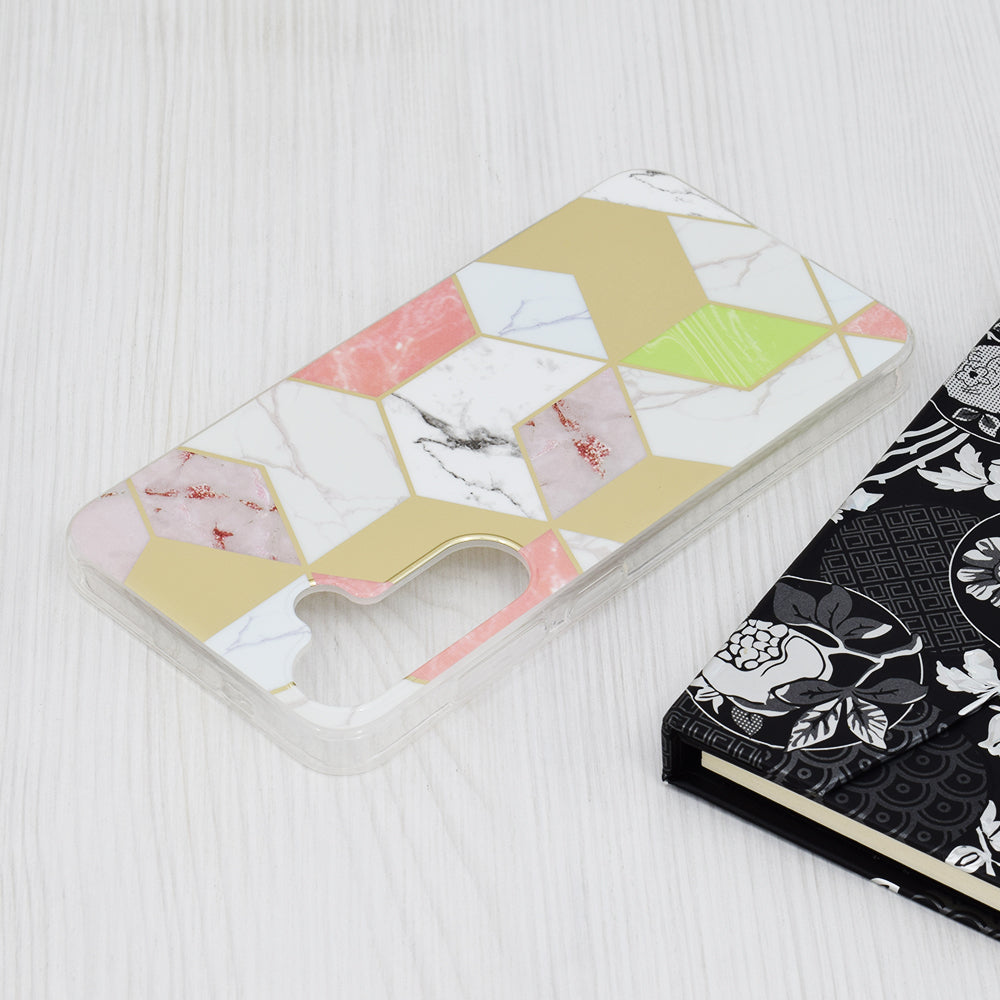 Husa de protectie Techsuit Marble Series compatibil cu Samsung Galaxy S24 Plus, Mov Hex