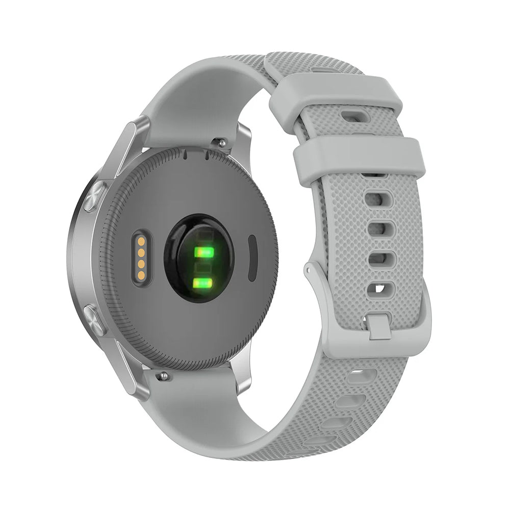 Curea smartwatch Techsuit Watchband 20mm (W006) compatibil cu Samsung Galaxy Watch 4/5/Active 2, Huawei Watch GT 3 (42mm)/GT 3 Pro (43mm), Gri