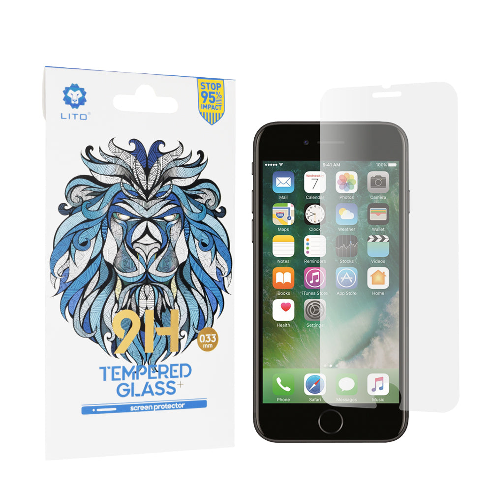 Folie de protectie Lito 2.5D Classic Glass compatibil cu iPhone 6 / 6s / 7 / 8 / SE 2, SE 2020 / SE 3, SE 2022, Transparent