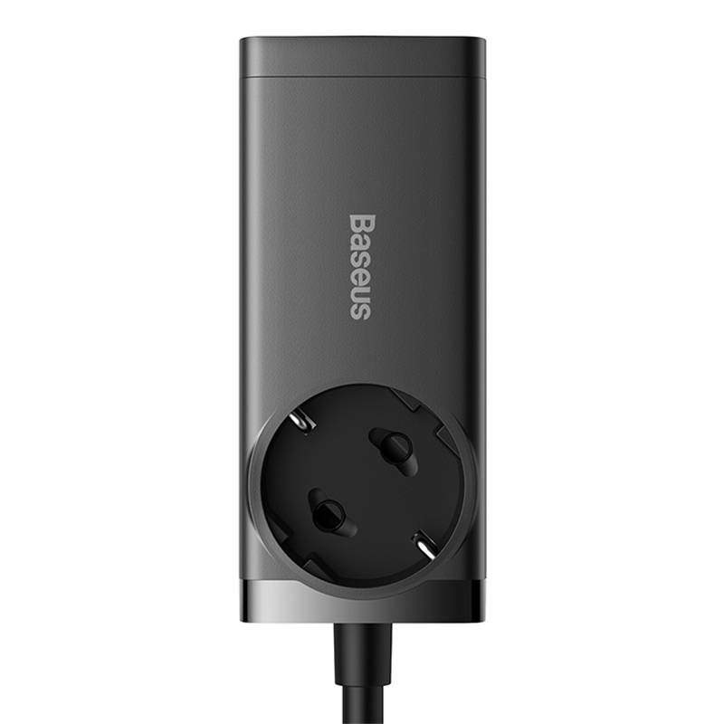 Gadget Baseus Extension Cord (PSZM000901), Powerstrip GaN3 Pro 2xUSB + 2xUSB-C + AC, 65W, Negru