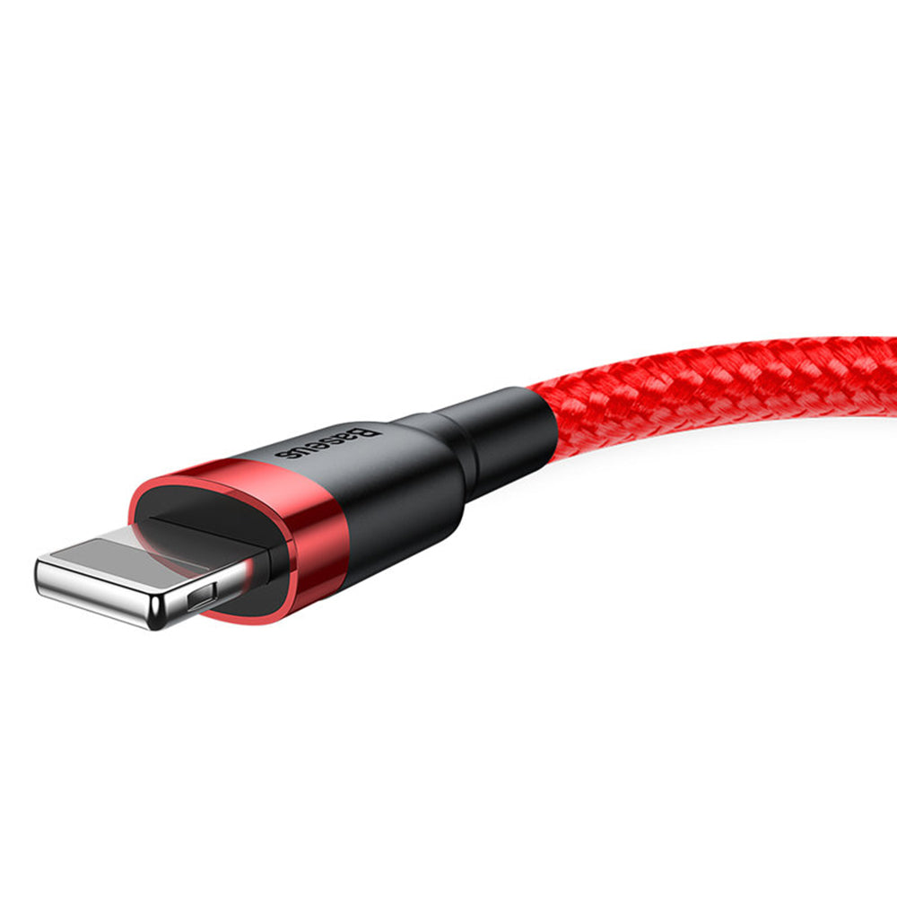 Cablu Baseus Cafule (CALKLF-B09), USB to Lightning, 2.4A, 480Mbps, 1m, Rosu