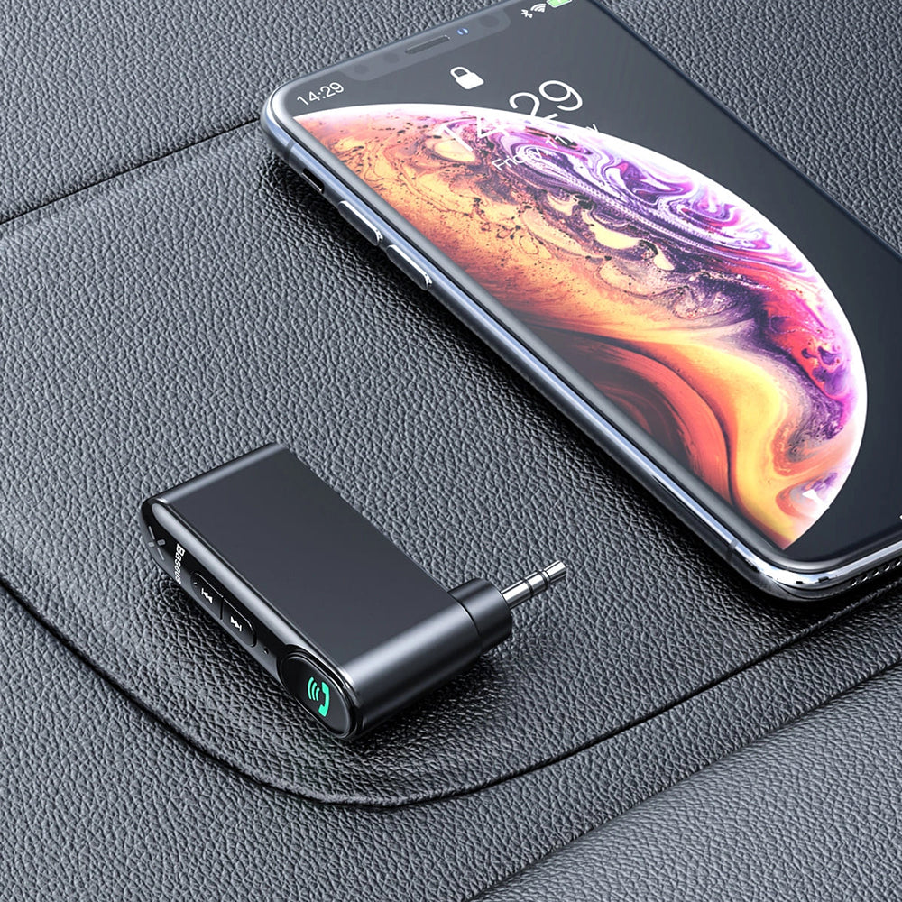 Gadget Baseus Wireless Transmitter BSBA-02 (WXQY010001), Bluetooth 5.0, Aux, 50Hz-20kHz, 145mAh, Micro-USB Charging Port, Negru