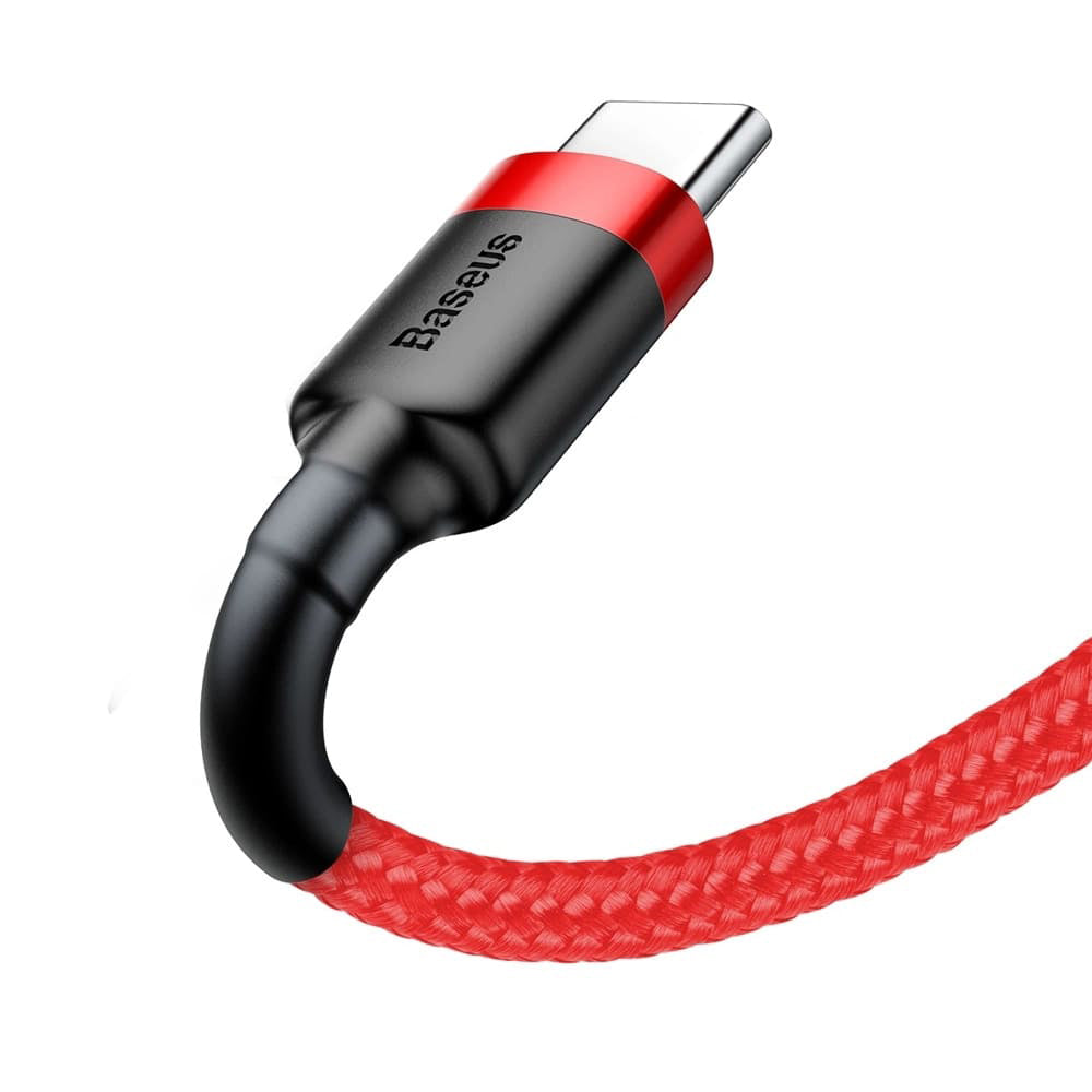 Cablu Baseus Cafule (CATKLF-B09), USB to Type-C, Fast Charge, QC3.0, 3A, 1m, Rosu