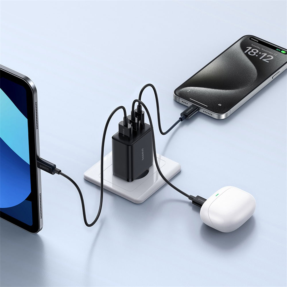 Incarcator Baseus (P10111402113-00), GaN, 2x USB, Type-C, Fast Charging, 30W, Cluster Black