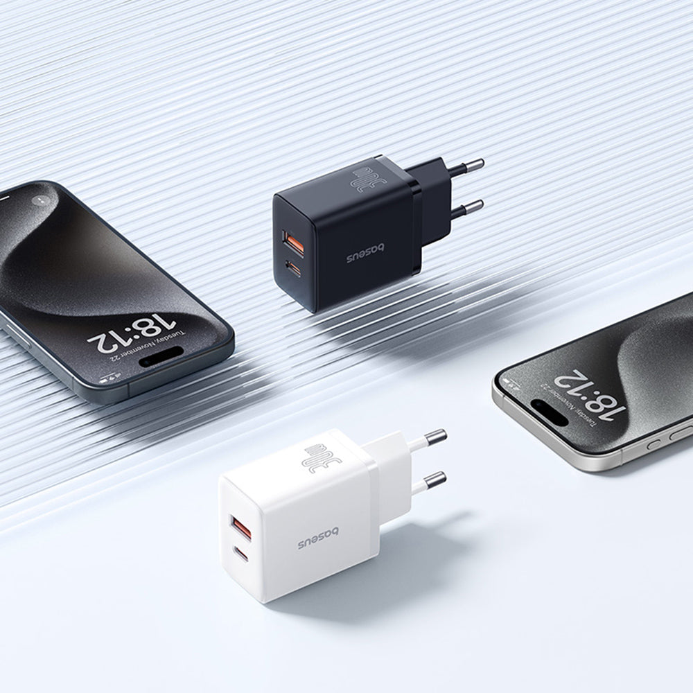 Incarcator Baseus (P10111404113-00), USB, Type-C, Fast Charge 30W, Cluster Black