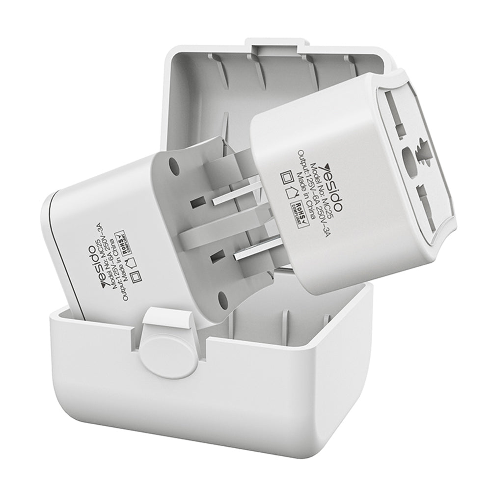 Adaptor Yesido Universal (MC25), AC CN/US/EU/UK, 750W, Alb