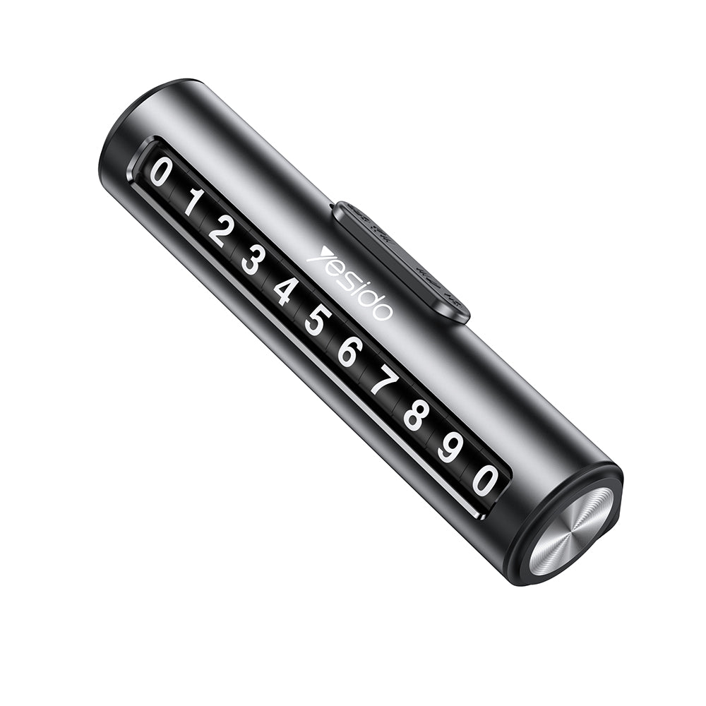 Gadget Yesido Parking Number (C202), for Dashboard, Small Size, Number Hiding, Weather-Resistant, Removable Adhesive, Negru