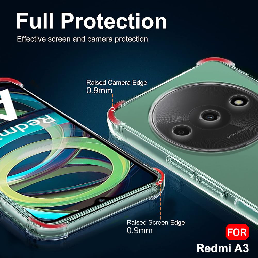 Husa de protectie Techsuit Shockproof Clear Silicone compatibil cu Xiaomi Redmi A3 / Redmi A3x, Transparent