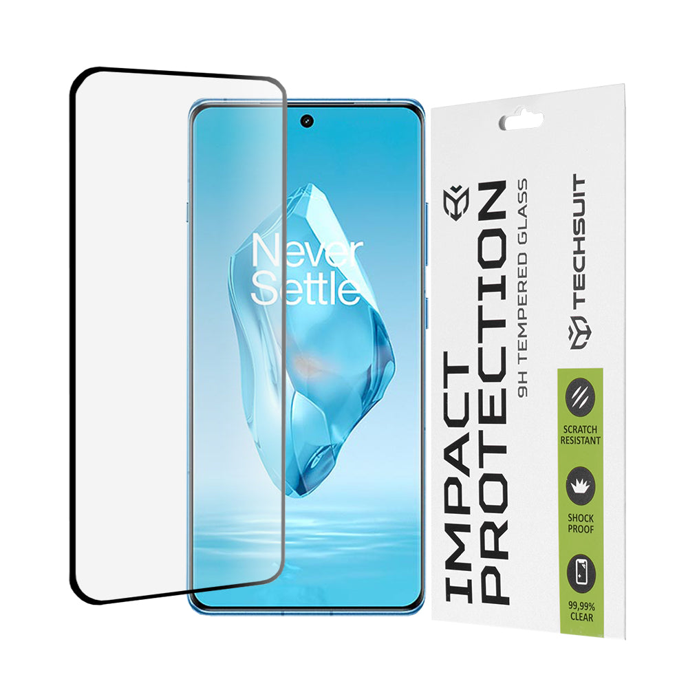 Folie de protectie Techsuit 111D Full Cover / Full Glue Glass / 3D Curved Screen compatibil cu OnePlus 12R, Negru