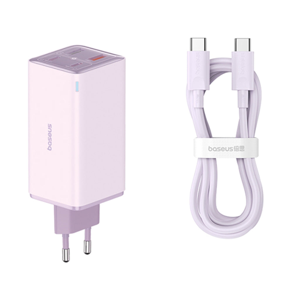 Incarcator Baseus GaN6 Pro (P10162705532-00), Type-C Cable Included, 2x USB, 2x Type-C, 100W, 100W, 20V, 5A, 1m, Mov