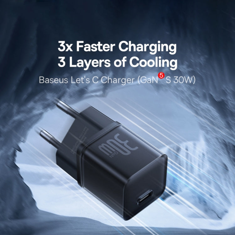 Incarcator Baseus Gallium Nitride (P10162504113-00), GaN5S, Type-C, Fast Charge, 30W, Negru