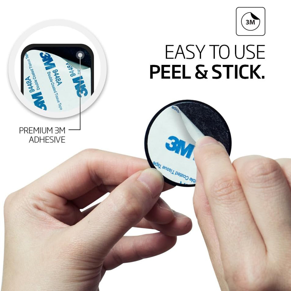 Suport Techsuit (set de 4) Metal Plate (MP04), with Matte Cover Paint, Multipurpose Use, with Strong 3M Adhesive, Negru