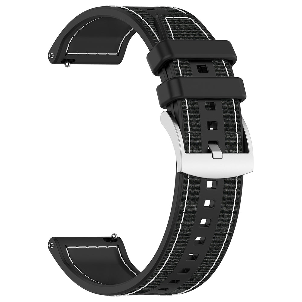 Curea smartwatch Techsuit Watchband 22mm (W051) compatibil cu Huawei Watch GT 2 (46mm)/GT 2 Pro/GT 3 Pro (46mm)/Ultimate, Xiaomi Watch S1, Negru