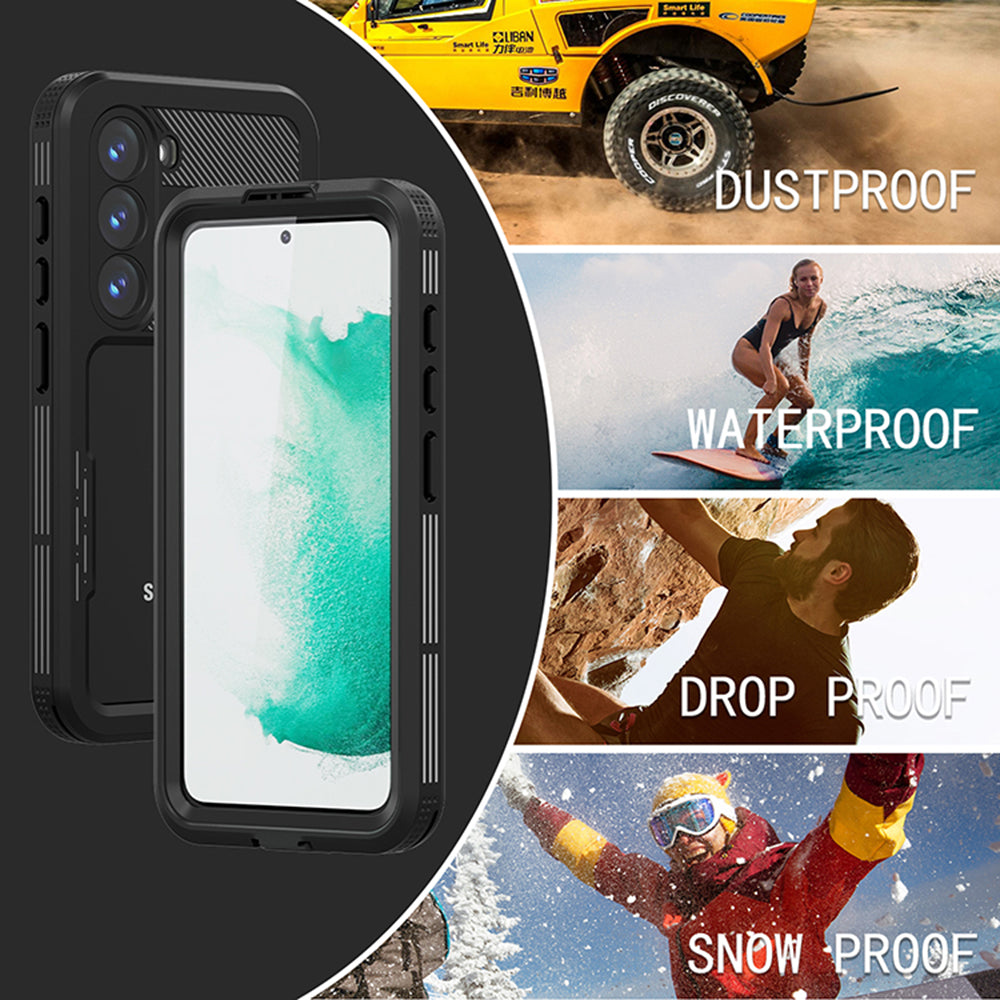 Husa de protectie ShellBox Waterproof IP68 compatibil cu Samsung Galaxy S23, Negru
