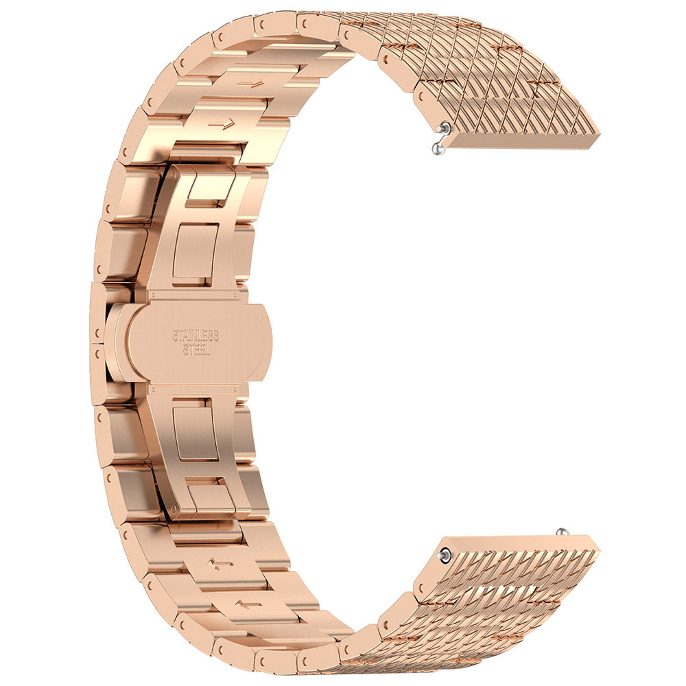 Curea smartwatch Techsuit Watchband 22mm (W052) compatibil cu Huawei Watch GT 2 (46mm)/GT 2 Pro/GT 3 Pro (46mm)/Ultimate, Xiaomi Watch S1, Rose Gold