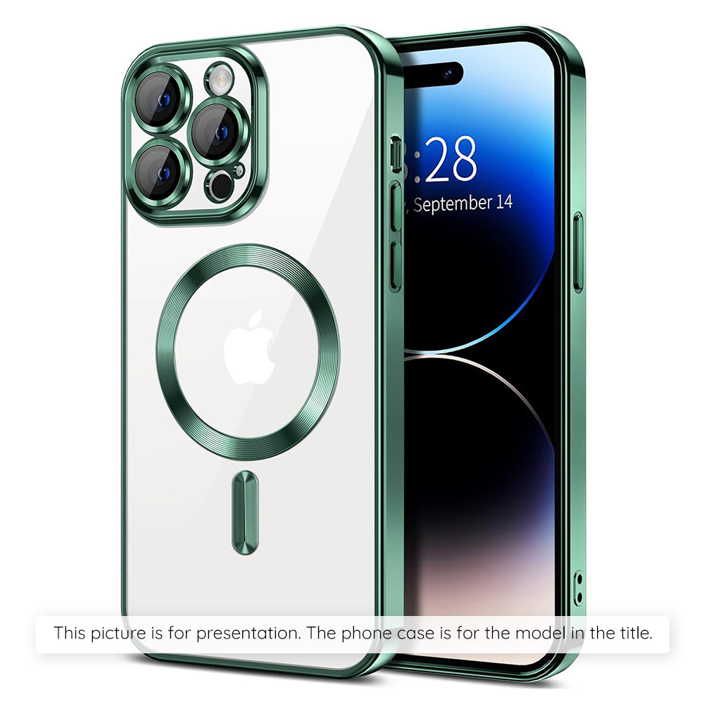 Husa de protectie Techsuit Luxury Crystal MagSafe compatibil cu Xiaomi 17T Pro, Verde inchis