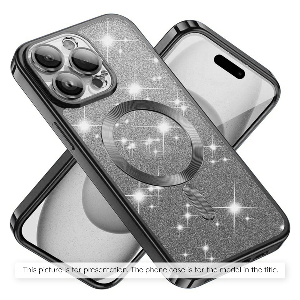 Husa de protectie Techsuit Luxury Glitter MagSafe compatibil cu Xiaomi 17T, Negru