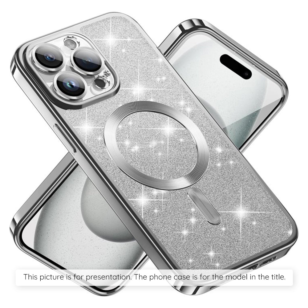 Husa de protectie Techsuit Luxury Glitter MagSafe compatibil cu Xiaomi 17T, Argintiu