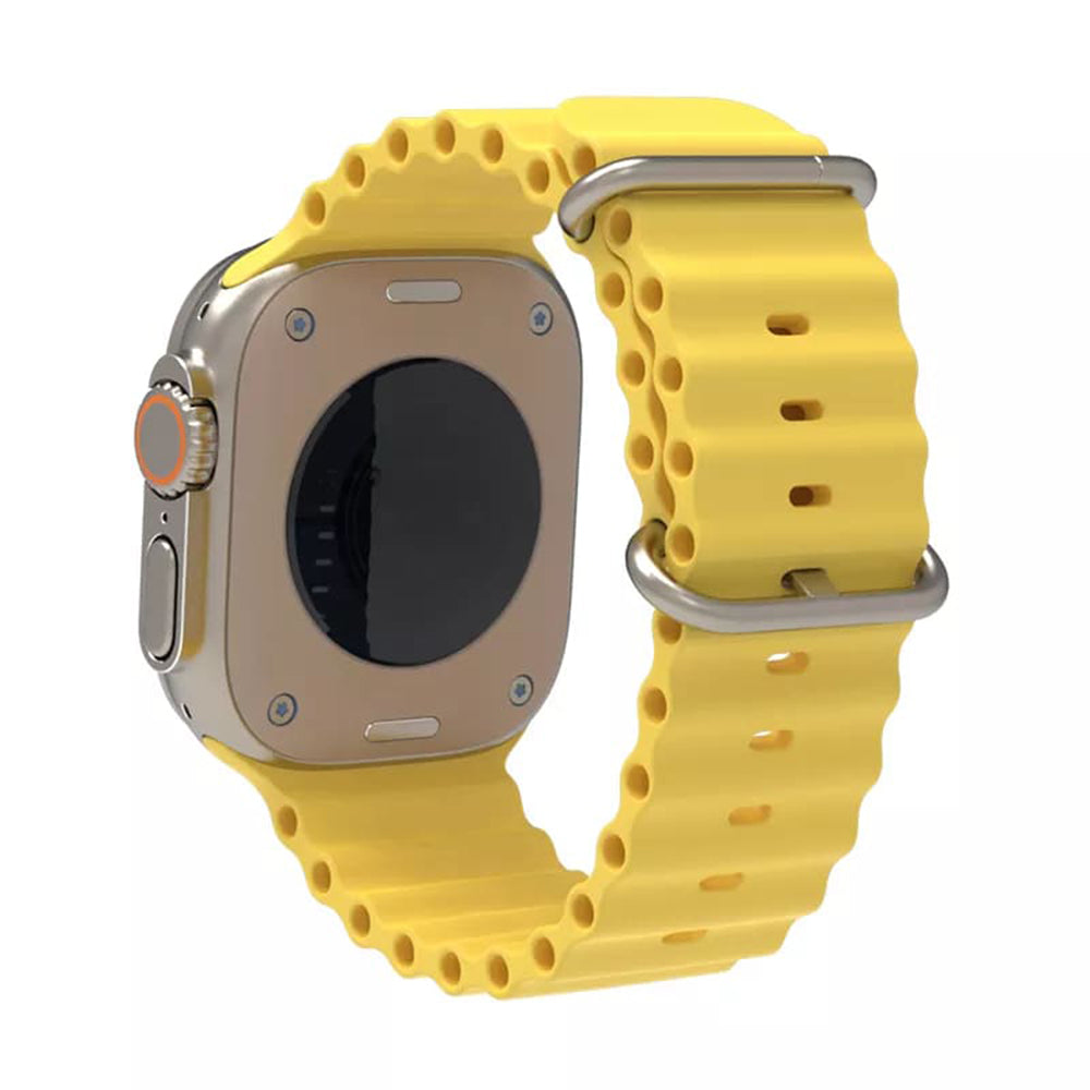 Curea smartwatch Techsuit Watchband (W038) compatibil cu Apple Watch 1/2/3/4/5/6/7/8/9/10/11/SE/SE 2/SE 3/Ultra/2/3 (42/44/45/46/49mm), Galben